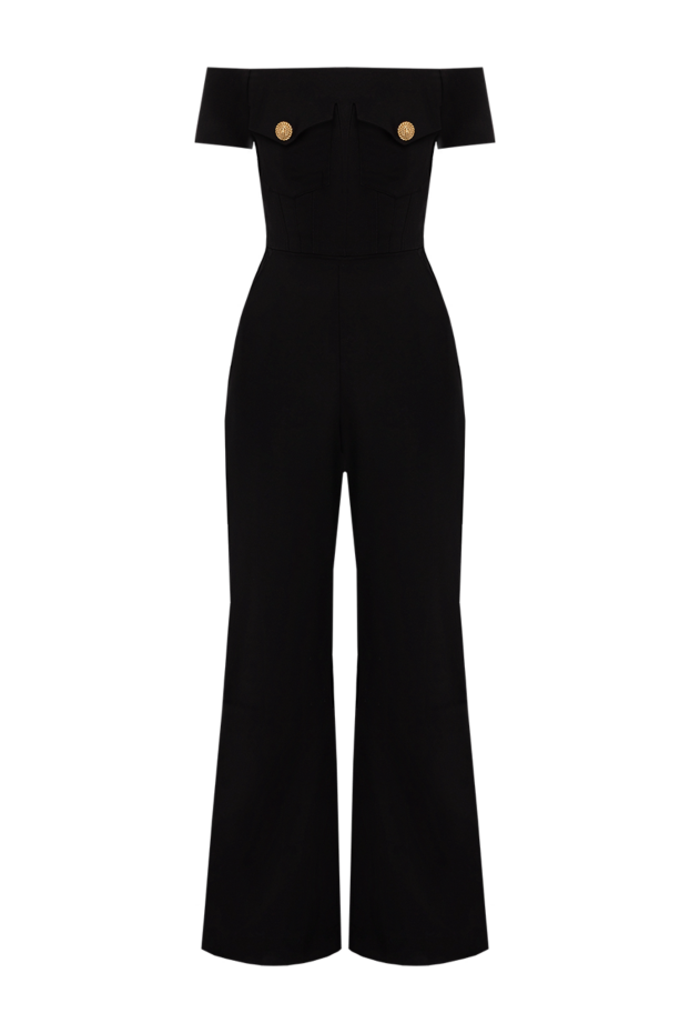 Balmain woman black women's viscose and elastane jumpsuit buy with prices and photos 177569 - photo 1