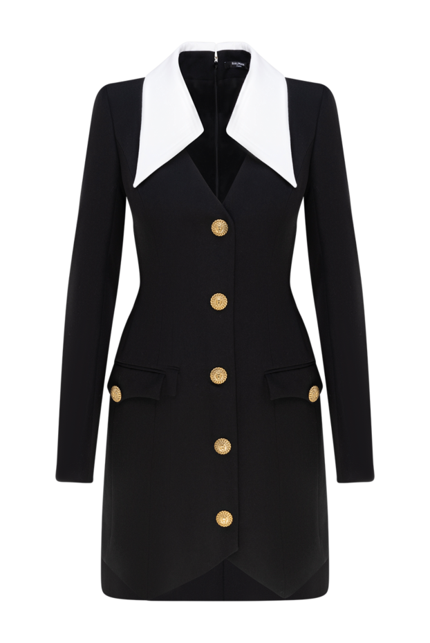 Balmain woman women's black wool dress buy with prices and photos 177570 - photo 1