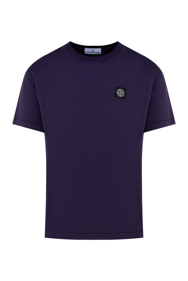 Stone Island man cotton t-shirt for men, purple buy with prices and photos 177619 - photo 1