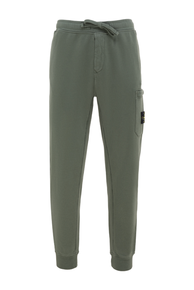Stone Island мужские брюки из хлопка мужские зеленые купить с ценами и фото 177622 - фото 1
