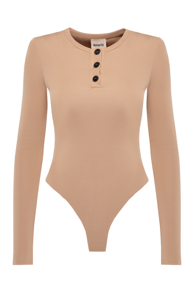 Khaite long-sleeved soft viscose bodysuit with contrasting buttons 177638 - photo 1
