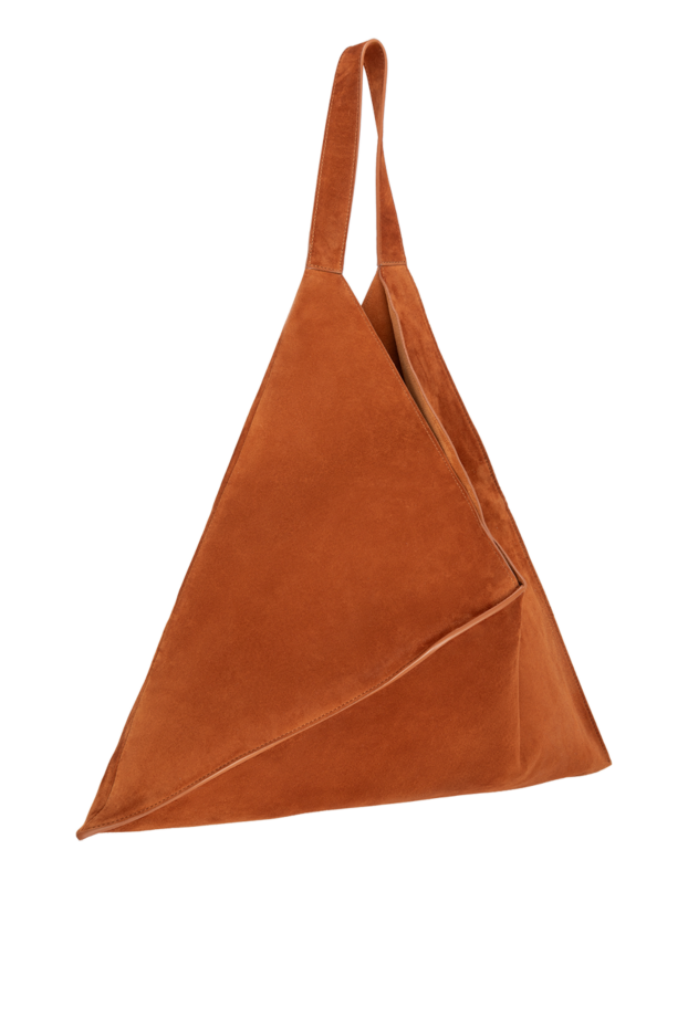 Khaite women's bag made of soft suede in terracotta color 177639 - photo 3