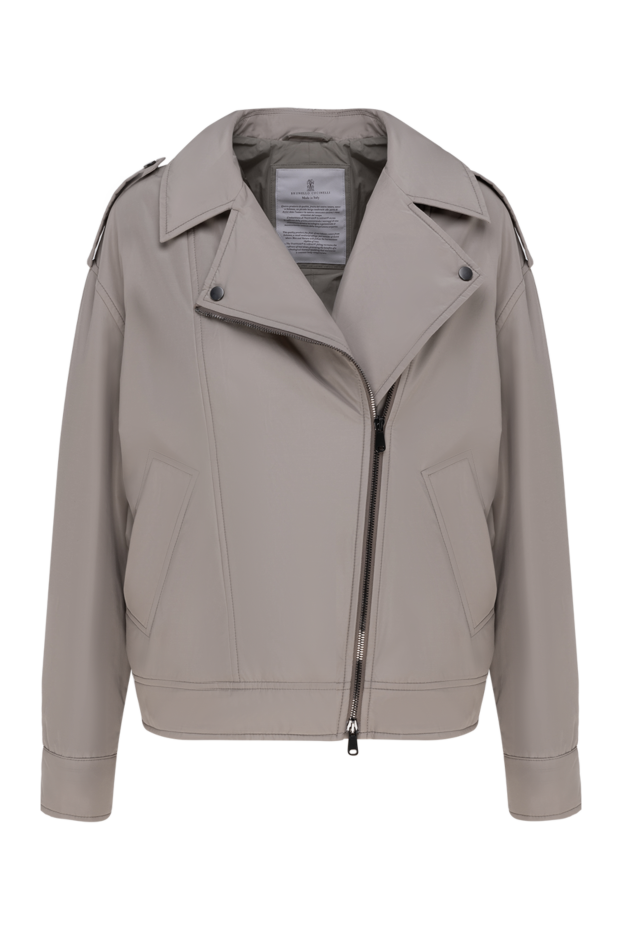 Brunello Cucinelli women's gray polyester and cotton jacket 177704 - photo 1