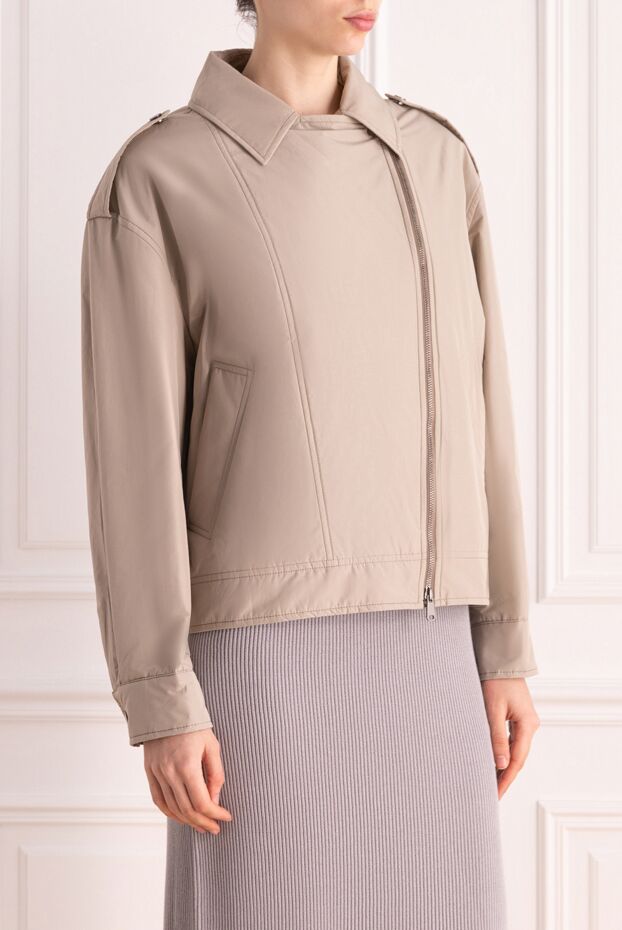 Brunello Cucinelli women's gray polyester and cotton jacket 177704 - photo 3