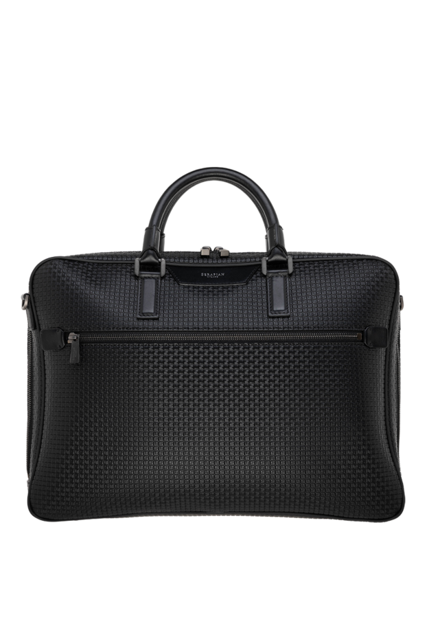 Serapian man men's briefcase made of genuine leather, black buy with prices and photos 177737 - photo 1