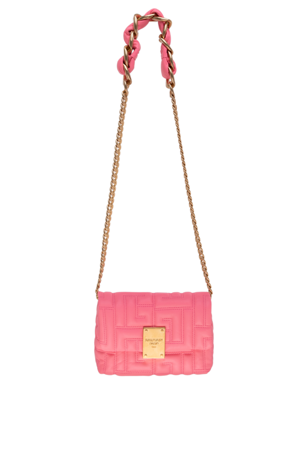 Balmain женские сумка из кожи женская розовая купить с ценами и фото 177747 - фото 1