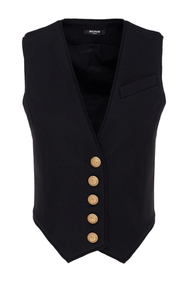 Balmain woman women's leather suit vest, black buy with prices and photos 177778 - photo 1