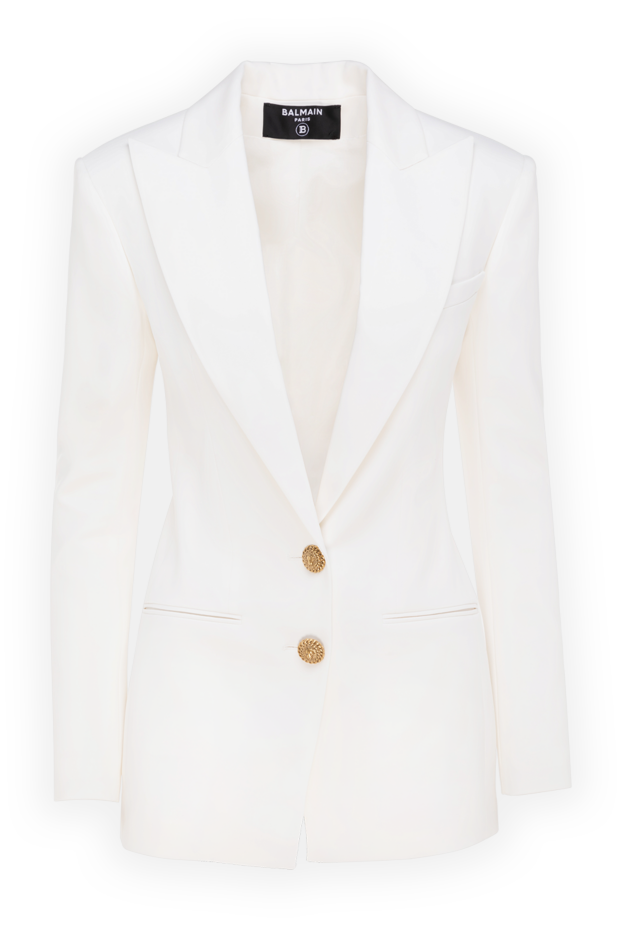 Balmain woman women's white viscose and elastane jacket buy with prices and photos 177780 - photo 1