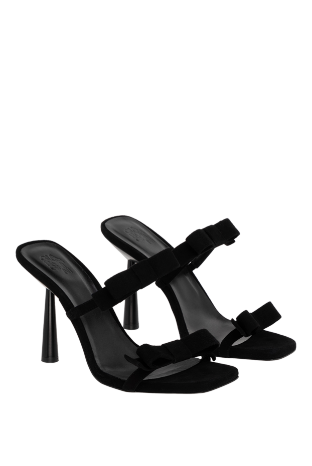 Gia Borghini women's black velvet sandals with straps 177783 - photo 3