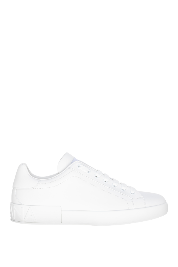 Dolce & Gabbana man men's white leather sneakers buy with prices and photos 177795 - photo 1