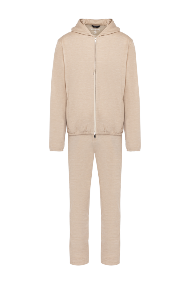 Tombolini men's beige tracksuit with a zipper and a hood 177812 - photo 1