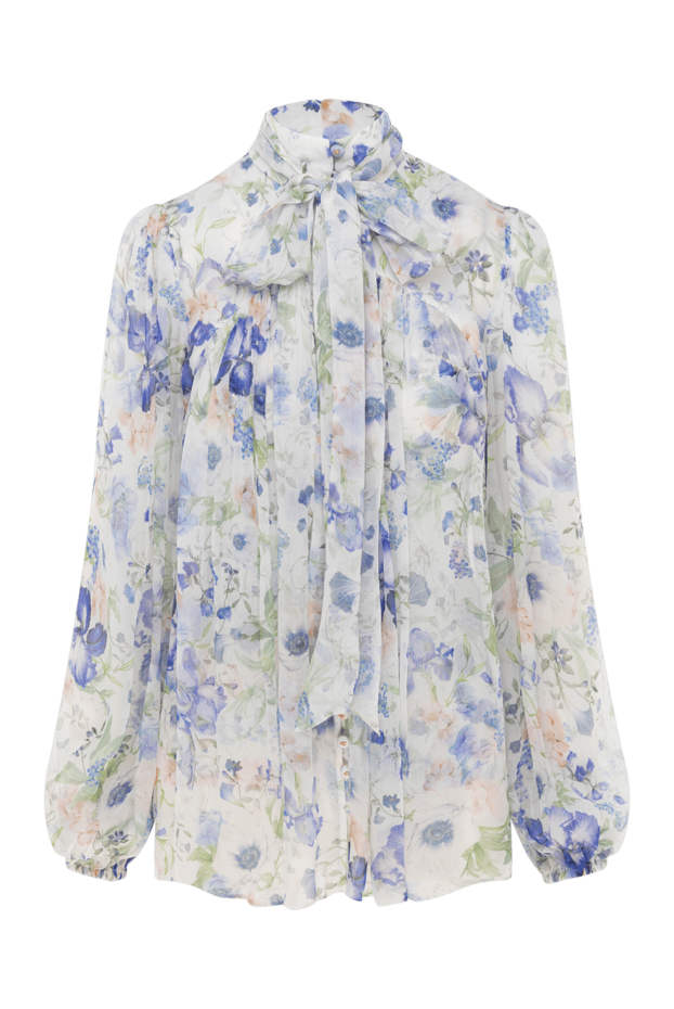 Blue blouse for women made of viscose - photo 1