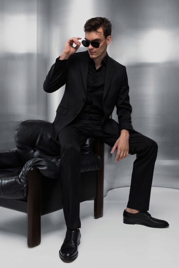 Sartoria Latorre wool suit for men black 177828 - photo 2