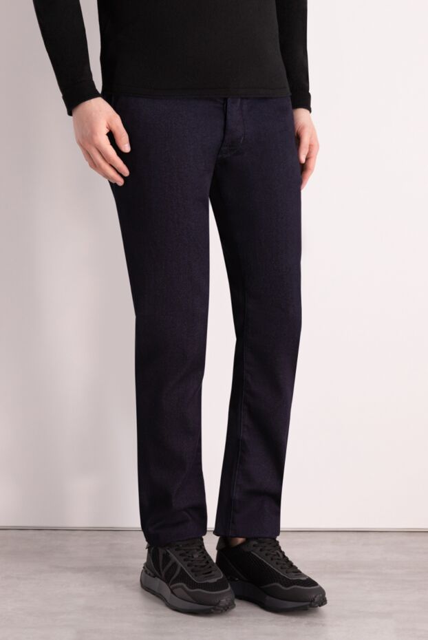 Jacob Cohen dark blue jeans with textile drawstring and minimalist trim 177829 - photo 3