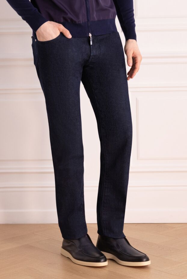 Jacob Cohen dark blue heavy denim jeans with signature button 177832 - photo 3