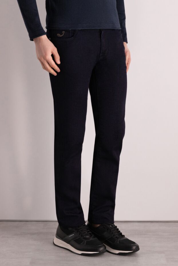 Jacob Cohen men's trousers made of thick denim in a rich blue color 177833 - photo 3