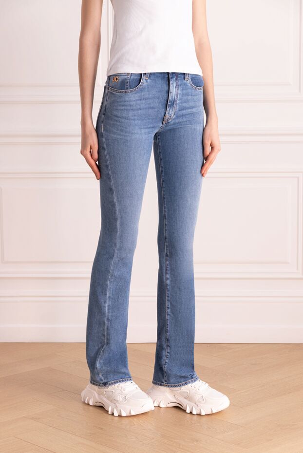 Jacob Cohen flared jeans in light denim with orange stitching and high waist 177834 - photo 3