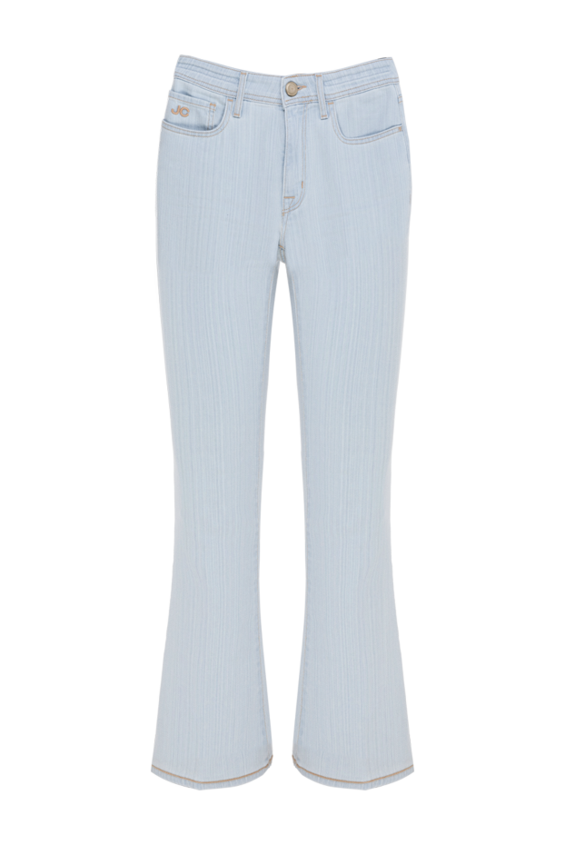 Jacob Cohen women's light blue jeans with a slight flare and textured pattern 177838 - photo 1