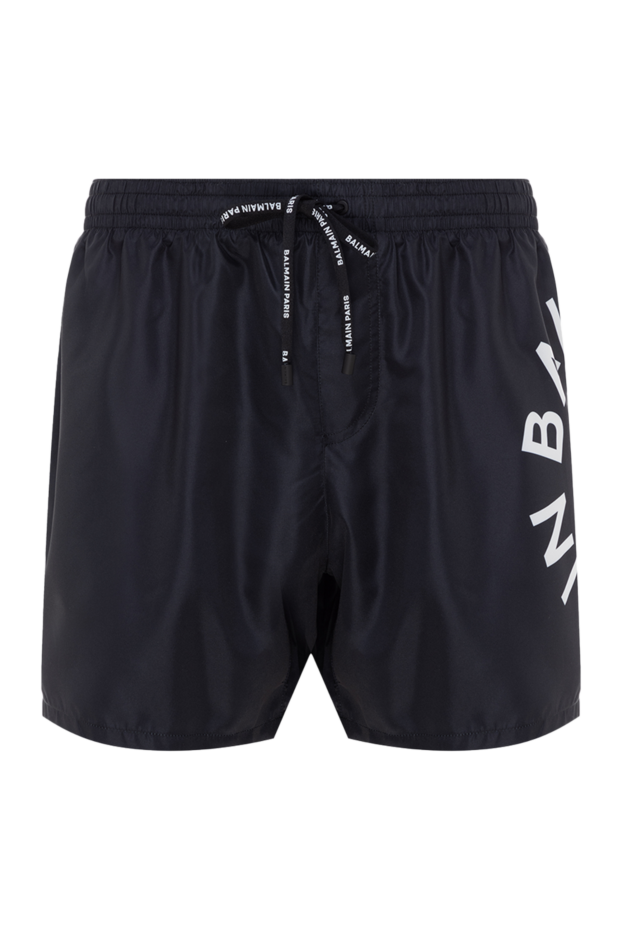 Balmain мужские шорты пляжные из полиэстера мужские черные купить с ценами и фото 177847 - фото 1