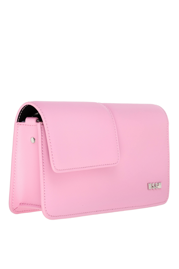 MSGM women's pink leather and polyurethane bag 177856 - photo 3