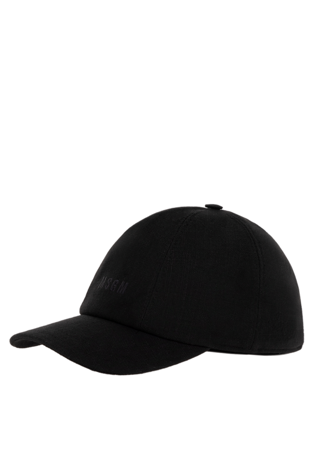 MSGM women's cap made of viscose linen black 177862 - photo 3