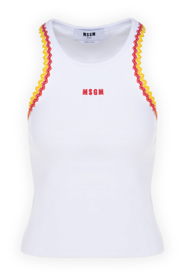 MSGM women's top made of cotton and elastane white 177863 - photo 1