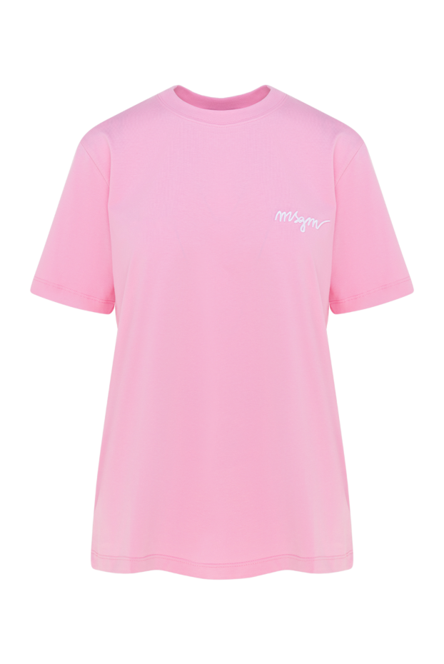 MSGM woman cotton t-shirt for women pink buy with prices and photos 177867 - photo 1