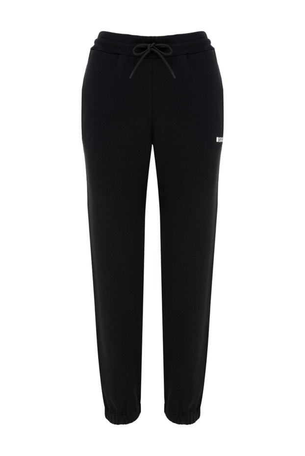 MSGM woman women's black knitted cotton trousers buy with prices and photos 177877 - photo 1