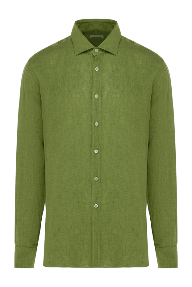 Alessandro Gherardi man men's linen shirt green buy with prices and photos 177880 - photo 1