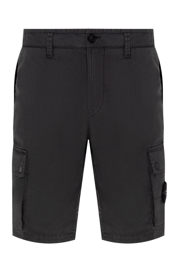 Stone Island man men's cotton and elastane shorts, gray buy with prices and photos 177914 - photo 1