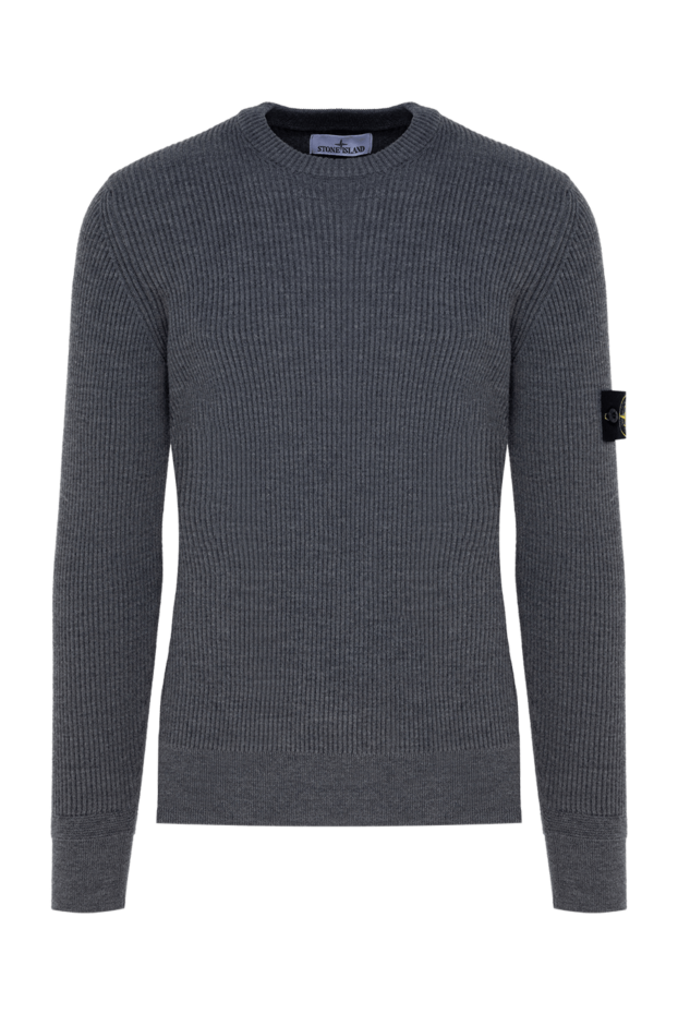 Stone Island man long sleeve wool jumper for men, gray buy with prices and photos 177919 - photo 1