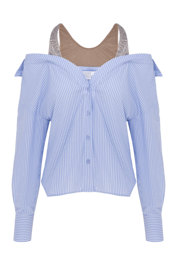 Giuseppe Di Morabito woman women's blue cotton blouse buy with prices and photos 177944 - photo 1