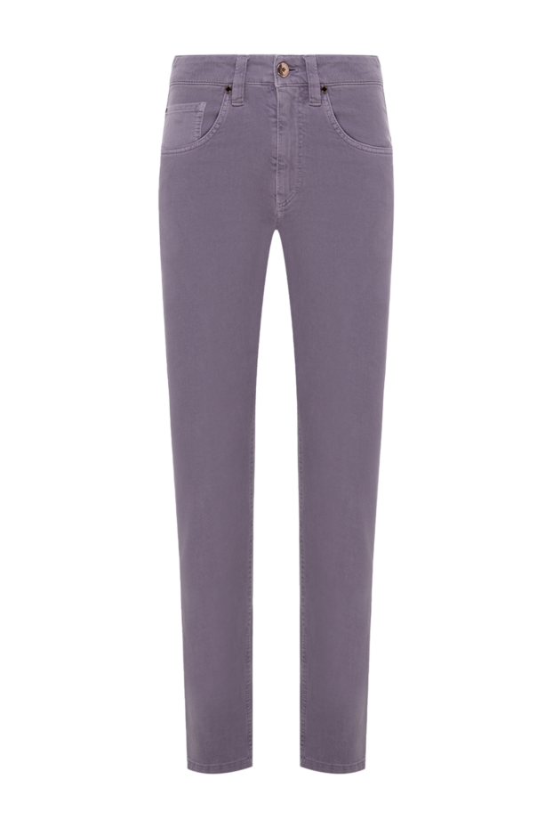 Brunello Cucinelli джинсы из хлопка и эластана фиолетовые женские 178015 - фото 1