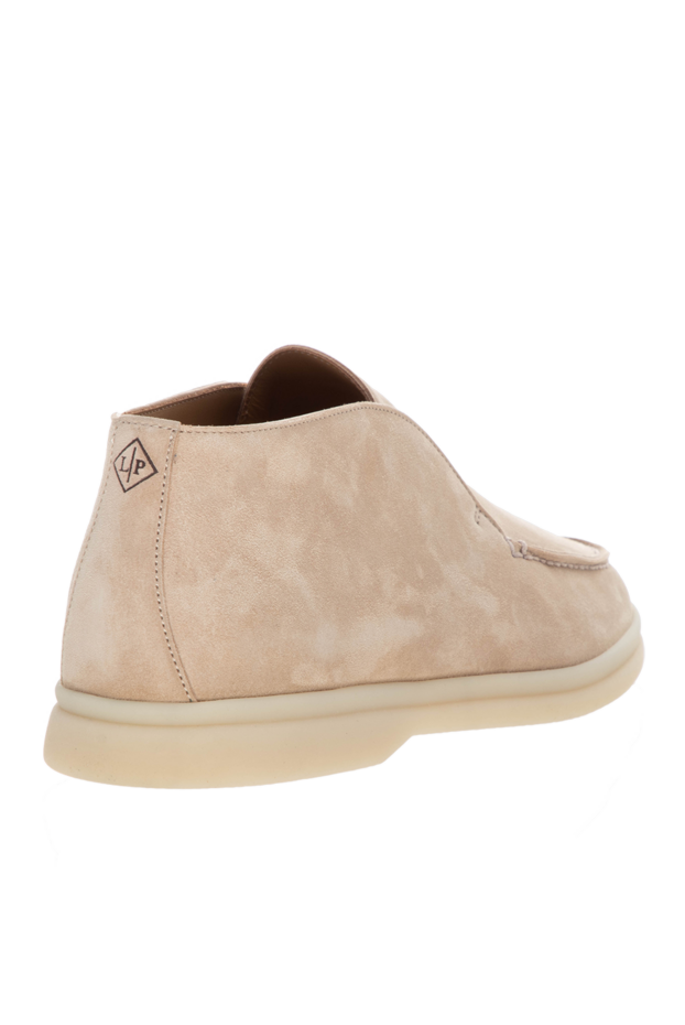 Loro Piana light beige suede boots with stitched piping 178049 - photo 3