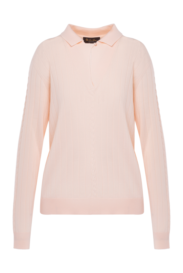 Loro Piana woman women's long sleeve cashmere polo pink buy with prices and photos 178063 - photo 1