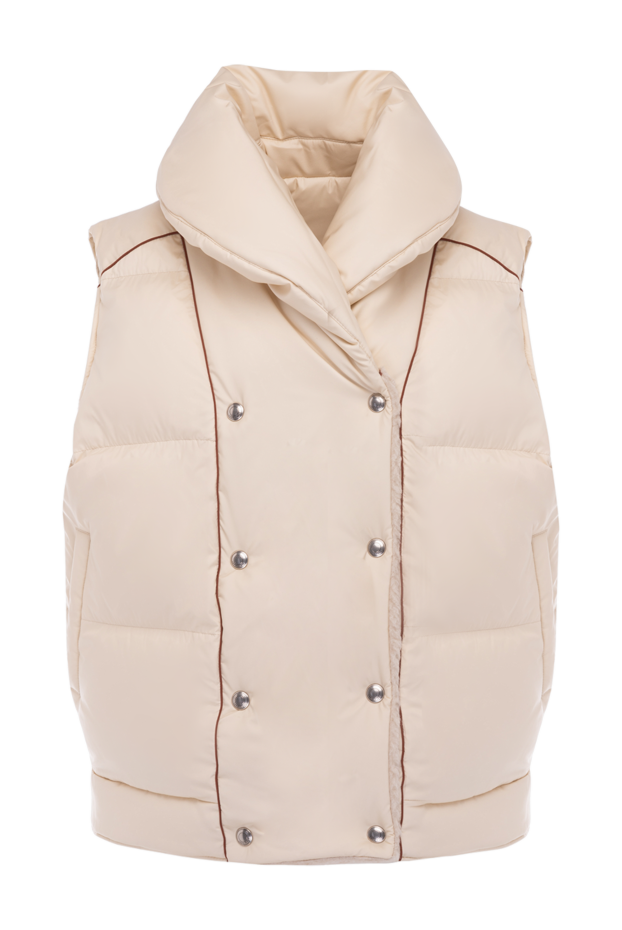 Loro Piana reversible cashmere and silk vest for women beige 178066 - photo 1