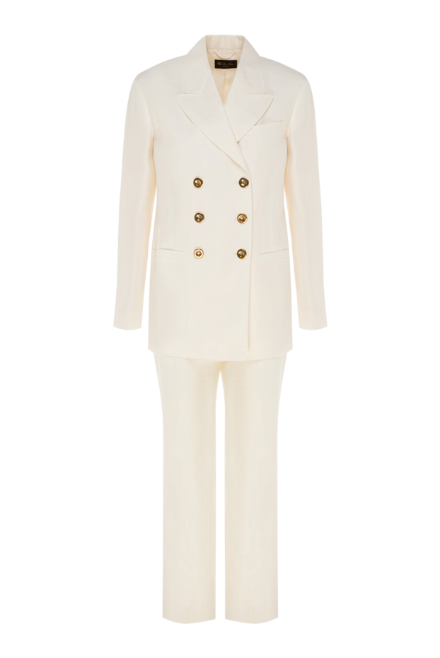 Loro Piana woman white women's suit with silk and viscose trousers buy with prices and photos 178070 - photo 1