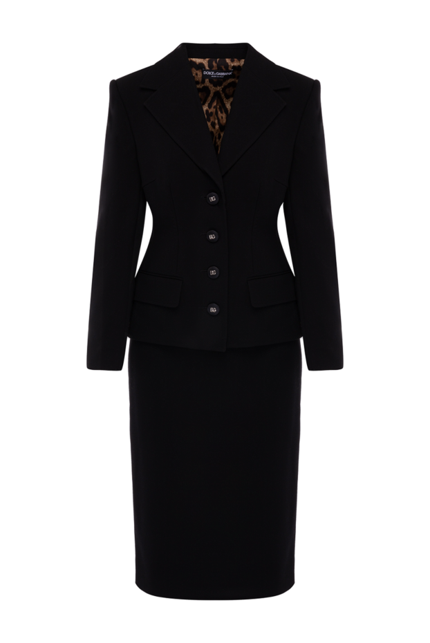 Dolce & Gabbana woman women's black suit with a skirt made of wool and elastane buy with prices and photos 178083 - photo 1