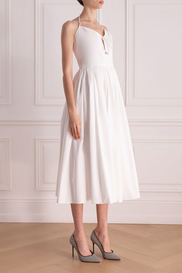 Dolce & Gabbana lightweight white cotton midi dress with straps 178084 - photo 3