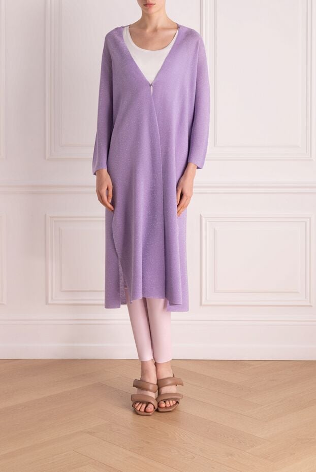 D.Exterior cardigan made of viscose and polyester for women purple 178127 - photo 2
