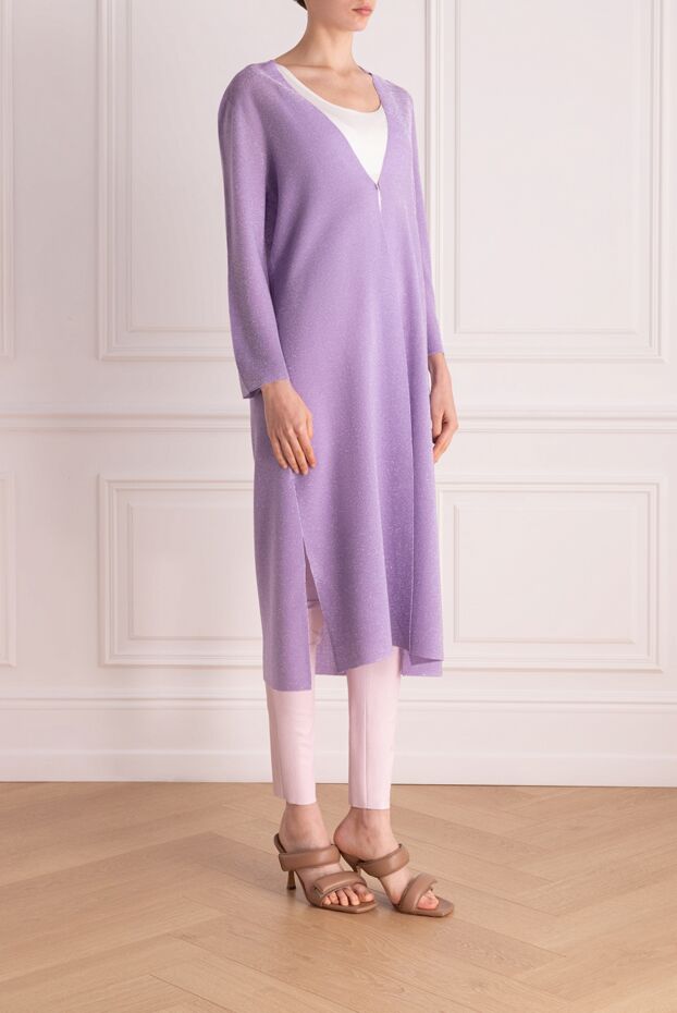 D.Exterior cardigan made of viscose and polyester for women purple 178127 - photo 3
