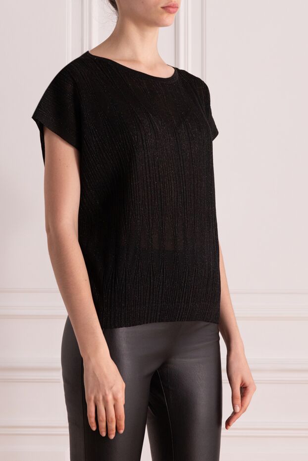 D.Exterior blouse made of viscose and polyester for women black 178134 - photo 3