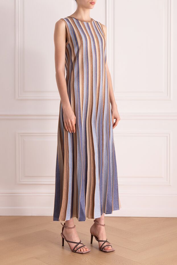 D.Exterior women's knitted maxi dress with colorful stripes 178138 - photo 3