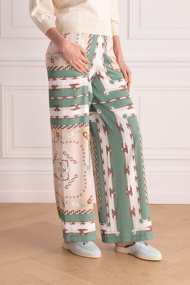 D.Exterior polyester and elastane pants for women green 178142 - photo 3