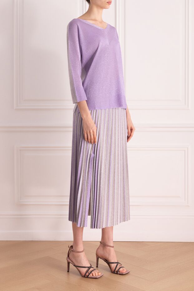 D.Exterior costume with a skirt made of viscose and polyester for women purple 178146 - photo 3