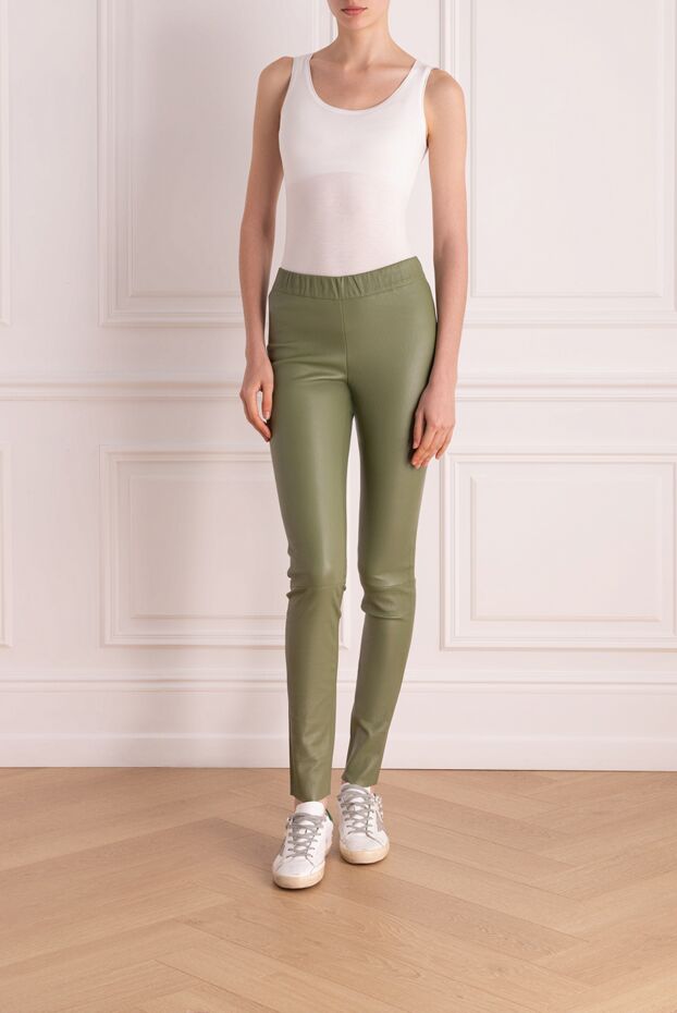 Max&Moi leggings made of genuine leather for women green 178151 - photo 2