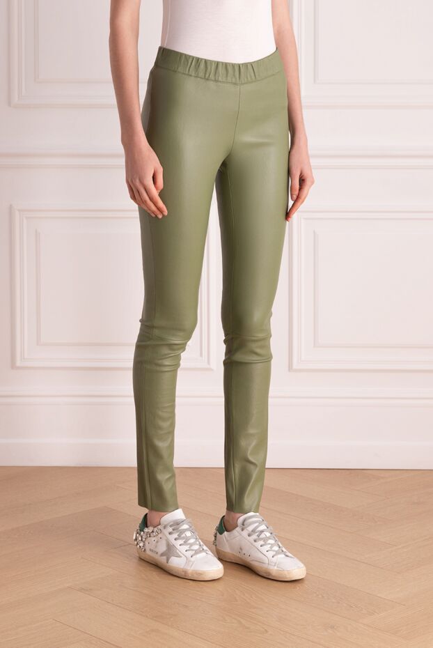 Max&Moi leggings made of genuine leather for women green 178151 - photo 3