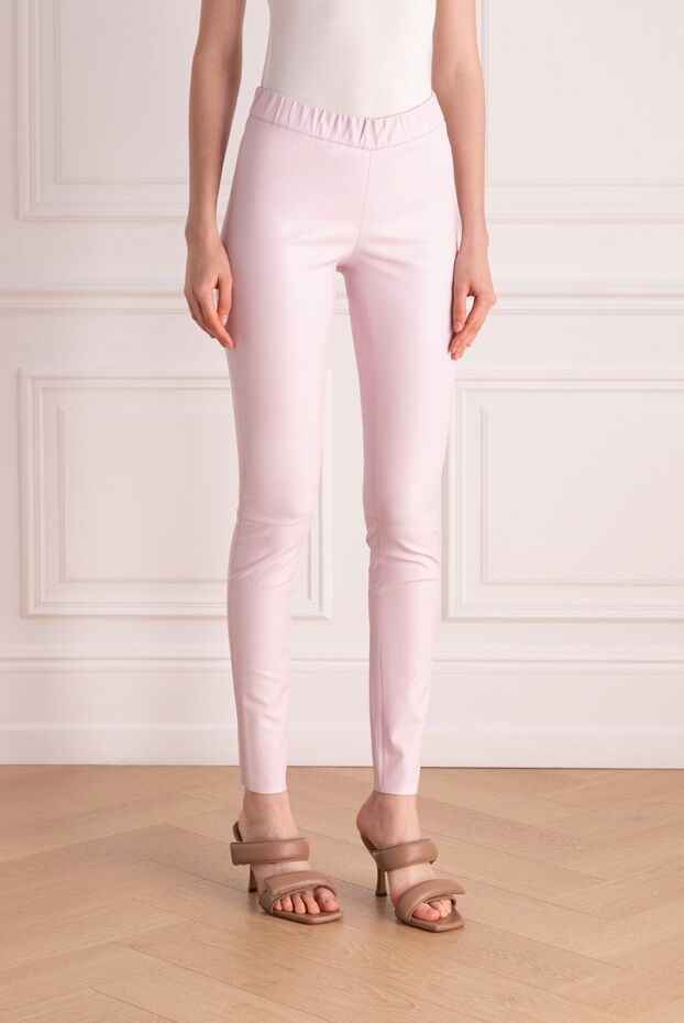 Max&Moi light pink high waist leather leggings 178156 - photo 3