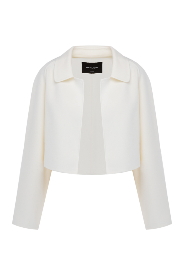 Fabiana Filippi woman women's white wool and cashmere jacket buy with prices and photos 178157 - photo 1