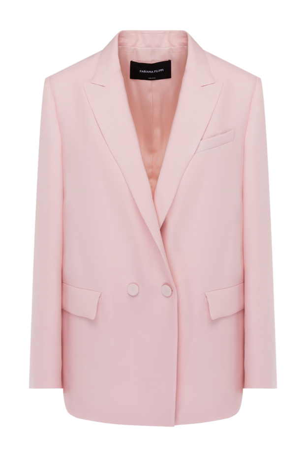 Fabiana Filippi woman women's pink wool and silk jacket buy with prices and photos 178159 - photo 1